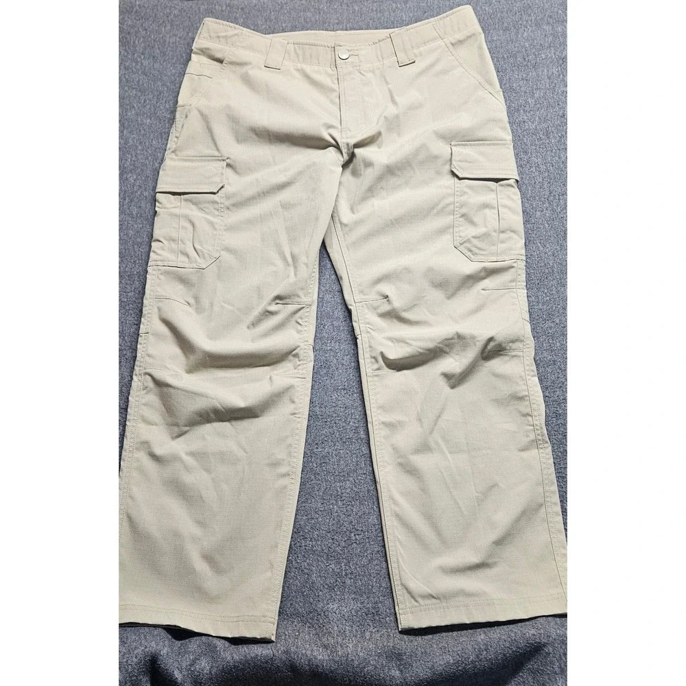 Under Armour Cargo Pants Mens 38x30 Tan Tactical Ripstop Utility Pockets